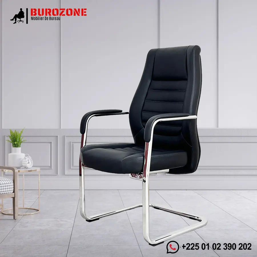 Fauteuil visiteur directeur simili cuir