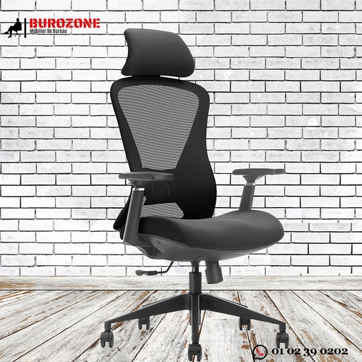 [K2-BH-12] Fauteuil directeur en filet noir