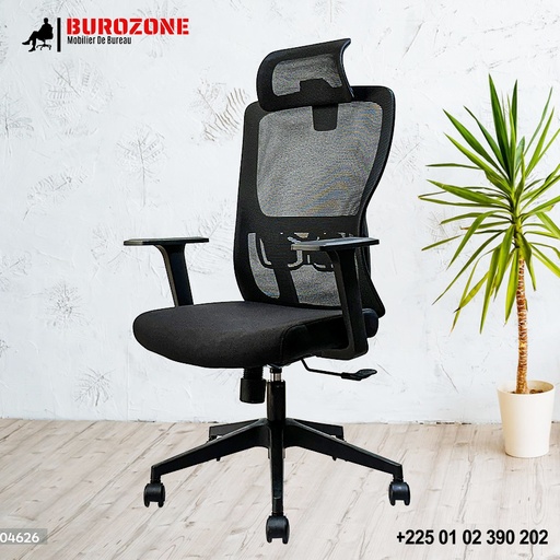 [T940N1] Fauteuil agent/directeur en filet noir