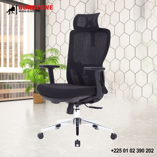 [T940N3E] Fauteuil agent/directeur en filet noir